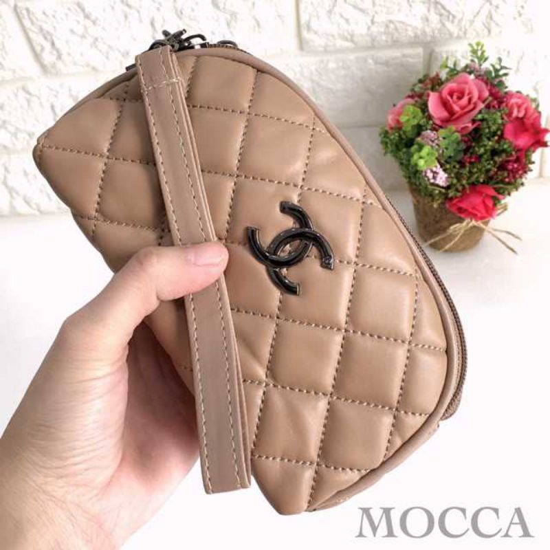 Dompet Hp Dan Uang wanita BAKPAO 2 Ruang / Resleting pouch kosmetik makeup terbaru