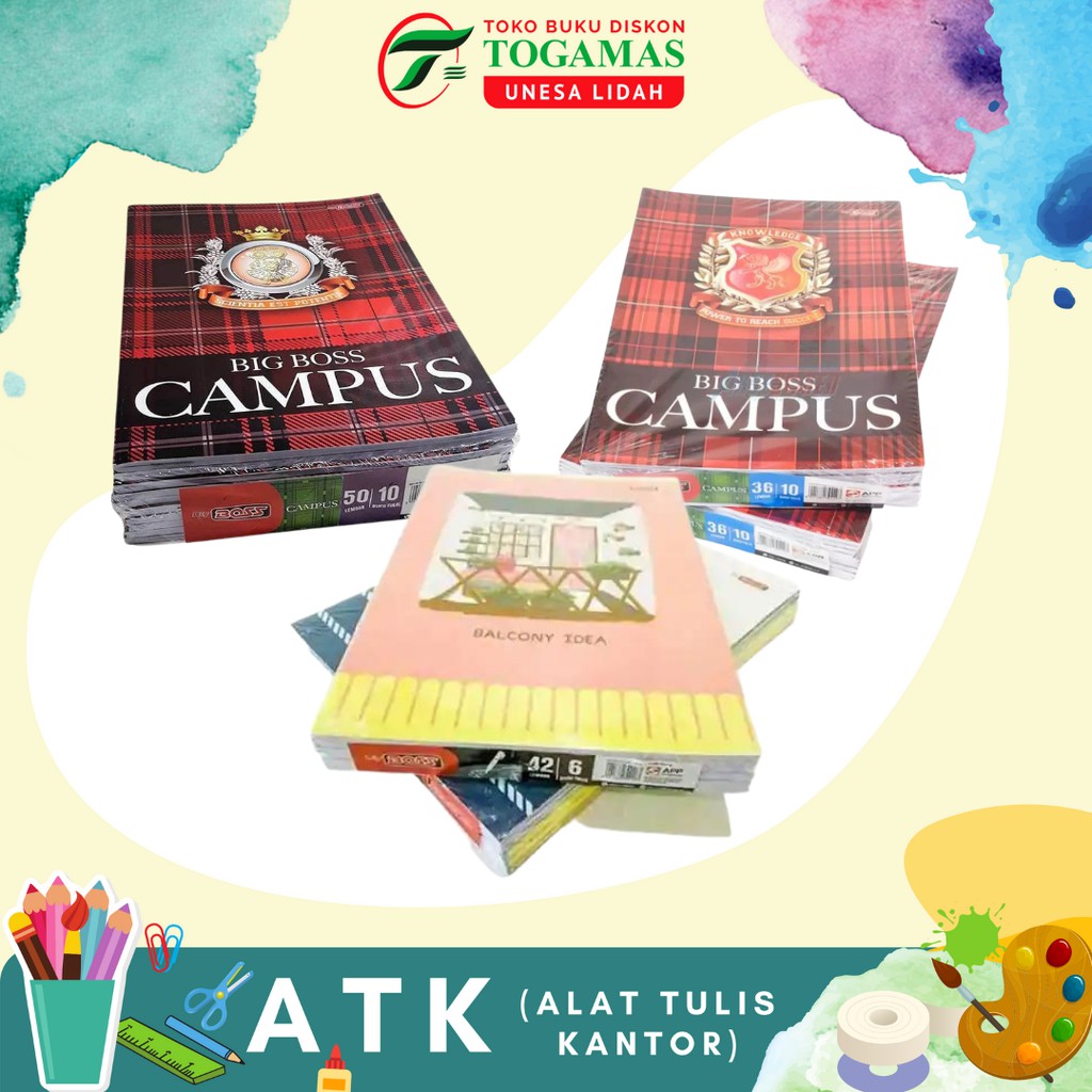 SIAP KIRIM! BUKU TULIS BIG BOSS CAMP 36 LEMBAR / 50 LEMBAR &amp; REGULAR 42 LEMBAR