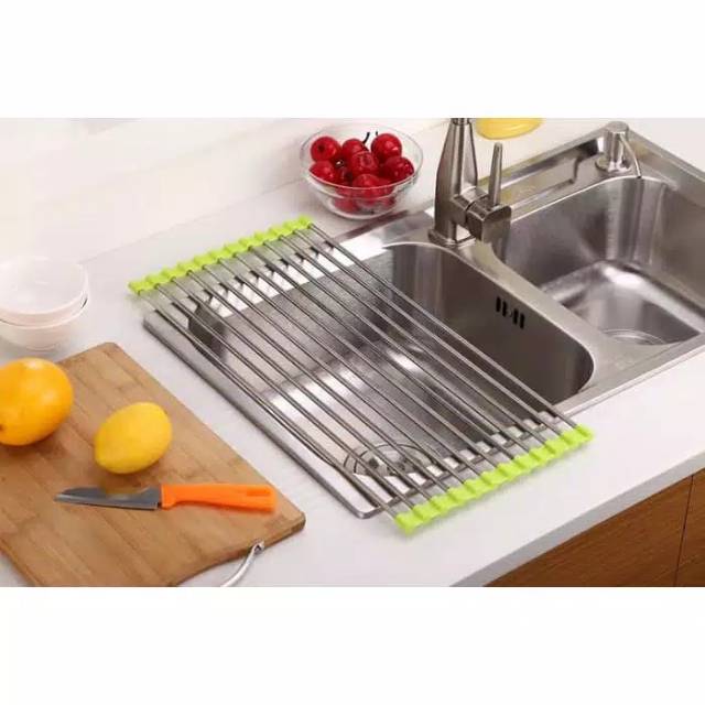 Rak pengering kitchen sink rack folding dish drying rack