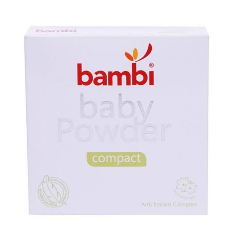 Bambi Baby Compact 40gr - Bambi Bedak Bayi - Bedak Padat Bayi - Bambi Prickly Heat Compact - Bambi Dermacare Compact