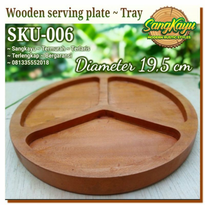 Wooden Tray plate nampan kayu piring saji unik 006 nampan multi fungsi