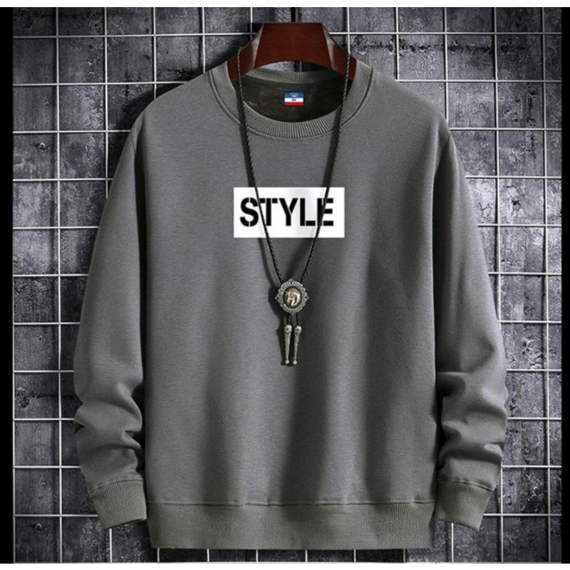 SWEATER CREWNECK PRIA STYLE/BASIC PRIA WANITA TERMURAH BAHAN PLEECE