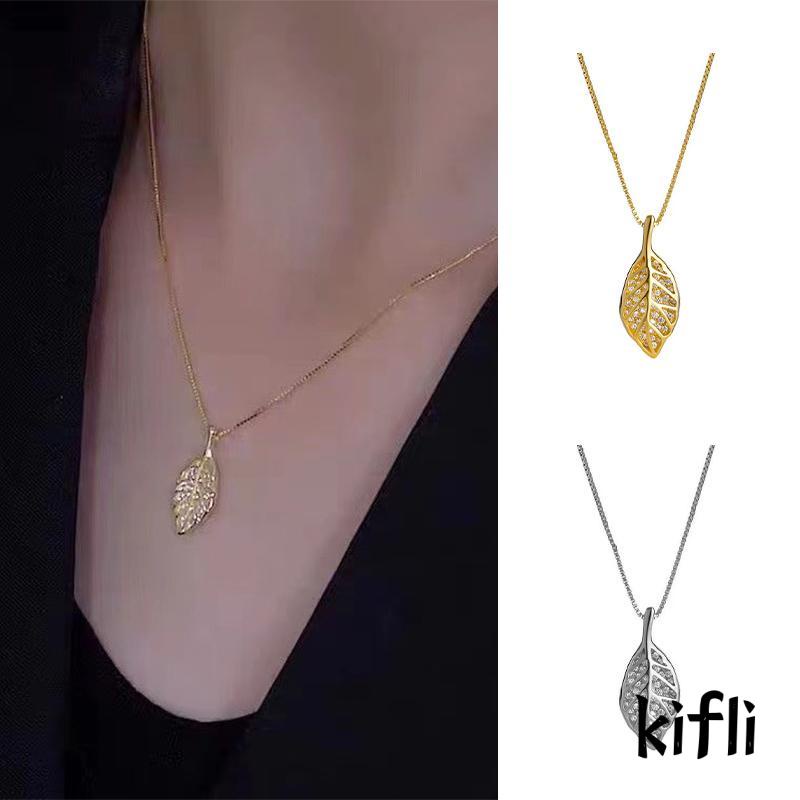 Kalung Liontin Daun Untuk Wanita