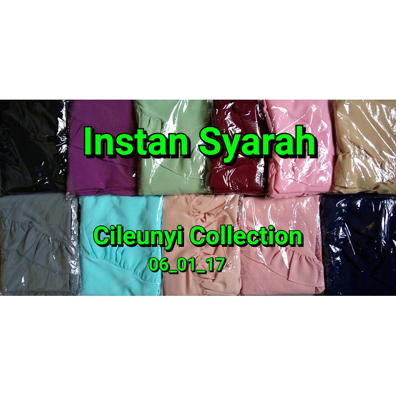 Instan Sarah / Hijab Jilbab Instant Sarah / Instan Syarah Kerudung Syarah HQ Diamond Georgette