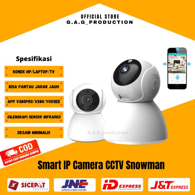 SMART IP CAMERA CCTV SNOWMAN HD 1080P WIRELESS APOLLO V380