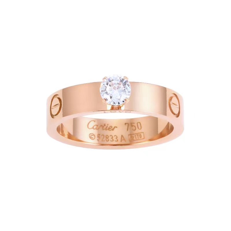 Indah Super Flash Cincin Abadi Bertabur Berlian Cincin Berlian Besar Fashion Perhiasan Tangan Sederhana Cincin Pasangan Ready Stock Grosir