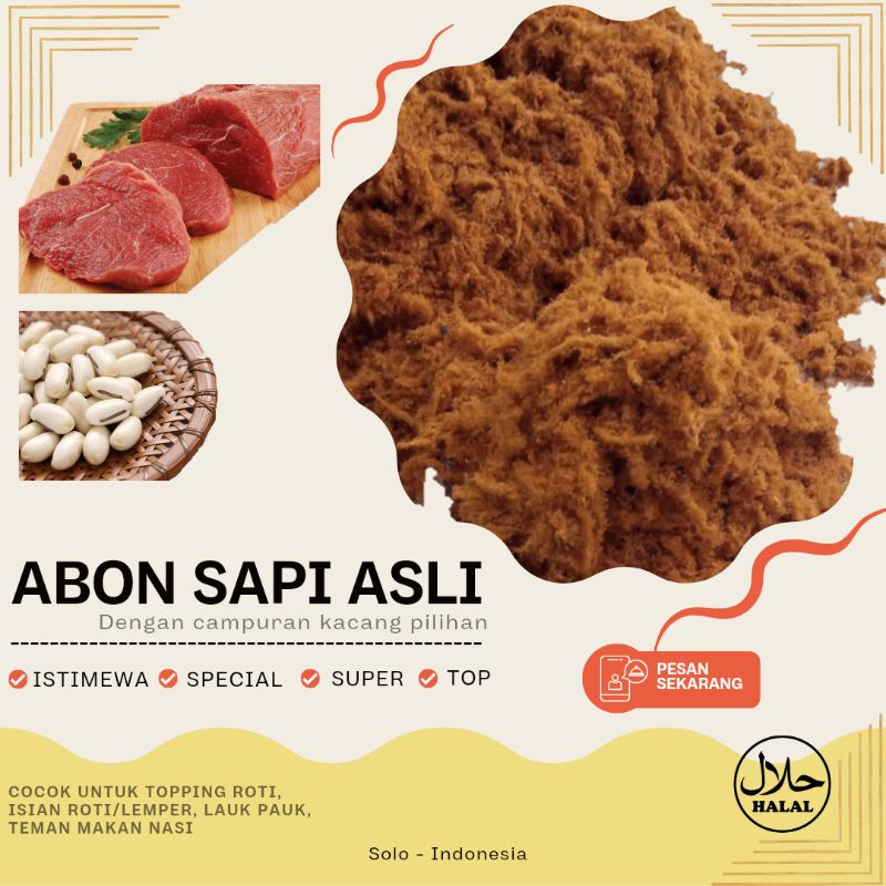 Bonitoop_ Abon Sapi Manis 500Gr Halal Mui Super