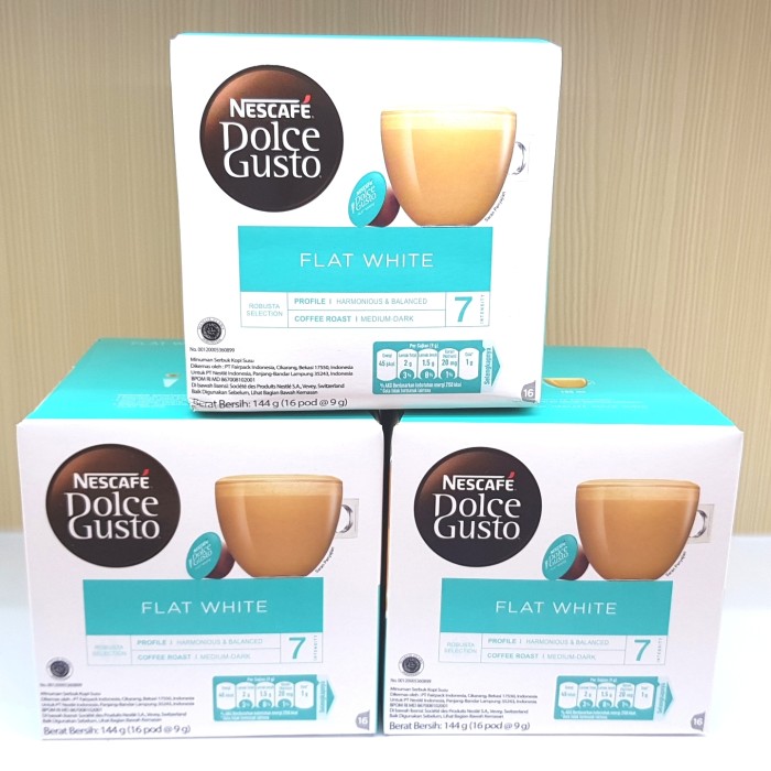 

MURAH Nescafe Dolce Gusto FLAT WHITE (NEW VARIANT) coffee capsule - Paket 3 box