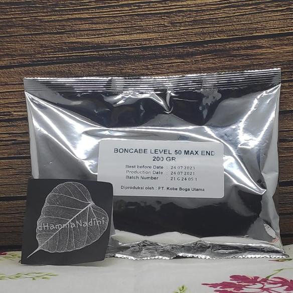 

BON CABE LEVEL 50 MAX END DENGAN KEMASAN EKONOMIS 200 GR