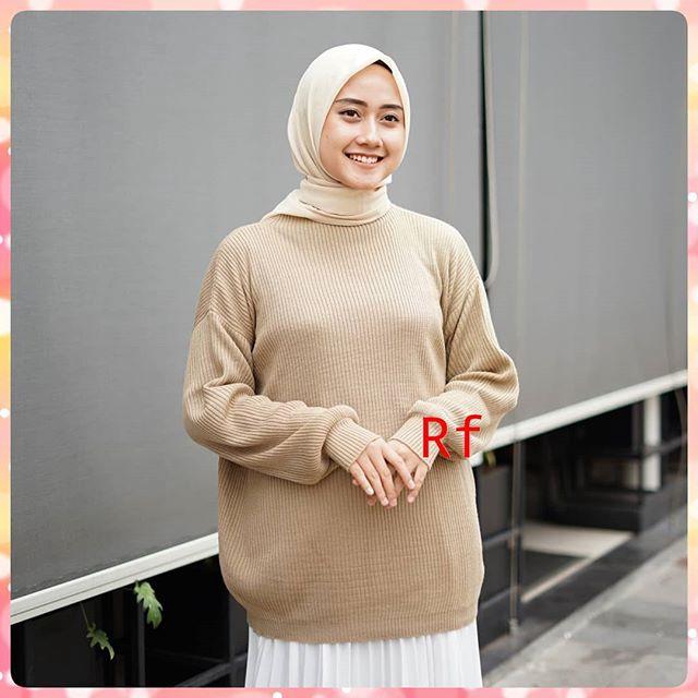 ZAHRA - Atasan Wanita Oversize Rajut Halus Ballon Knit BAYONETA SWEATER