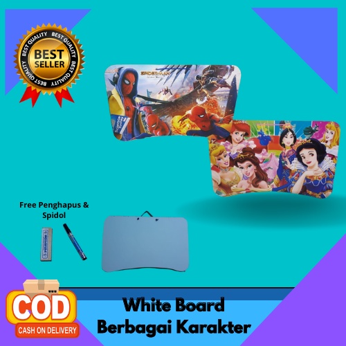 

White Board Anak Berbagai Karakter/White Board Asli Melamin Free Penghapus Dan Spidol