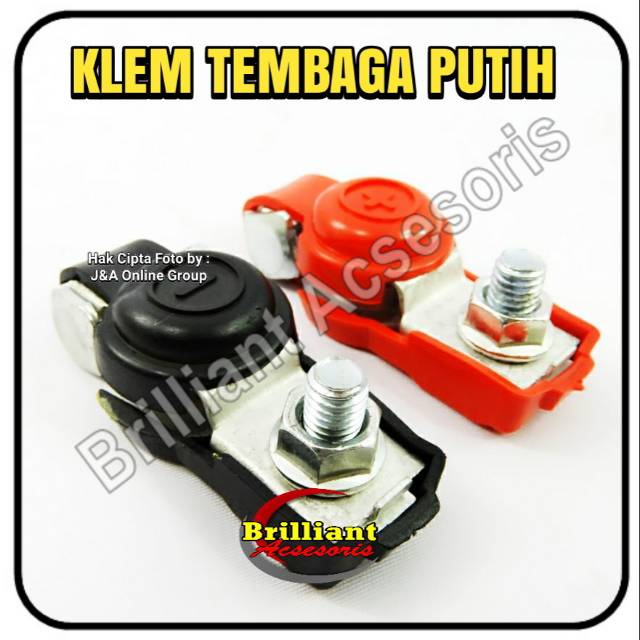 Klem Accu - Klem Aki - Tembaga Putih - Harga Set