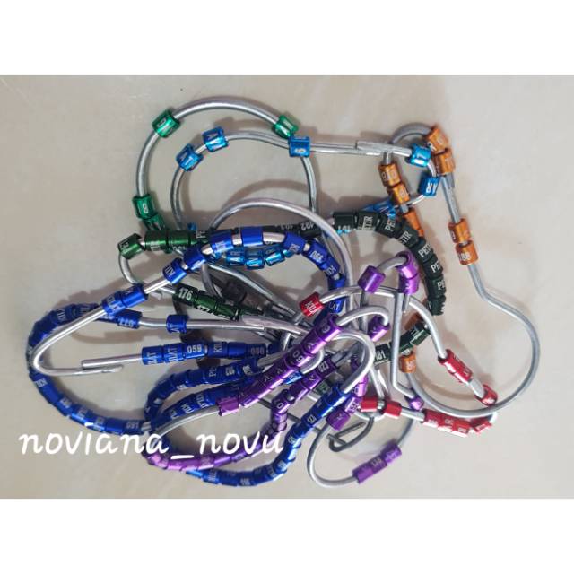 RING BURUNG SAMPLE ALUMINIUM LASER DAN KLIP PLASTIK 3 MM KENARI LOKAL SERI F YORKSHIRE LIZARD CIBLEK