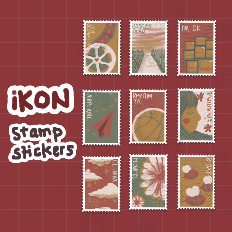 

Sticker iKON Songs Stamps Journaling Kpop Lagu