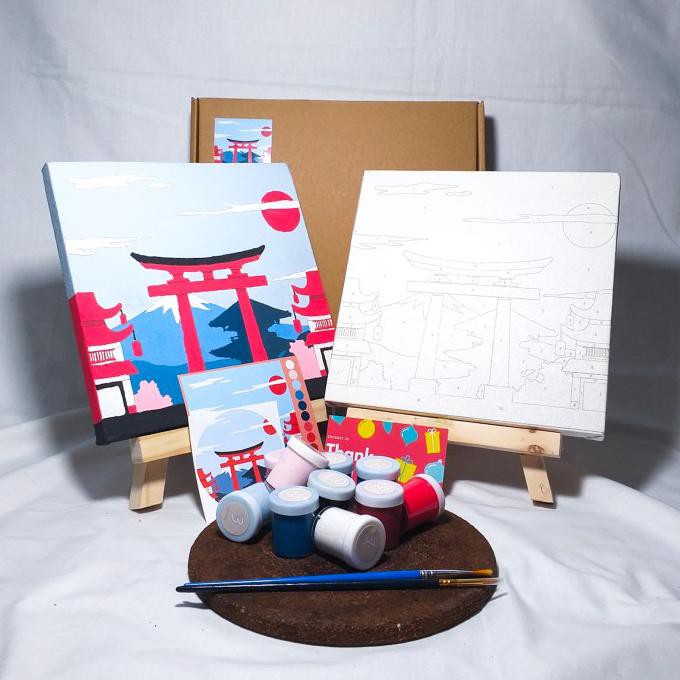 

TERLARIS PAINT BY NUMBER KIT JAPAN - COCOART.ID I KANVAS 20 X 20 CM PERALATAN MELUKIS ART SET