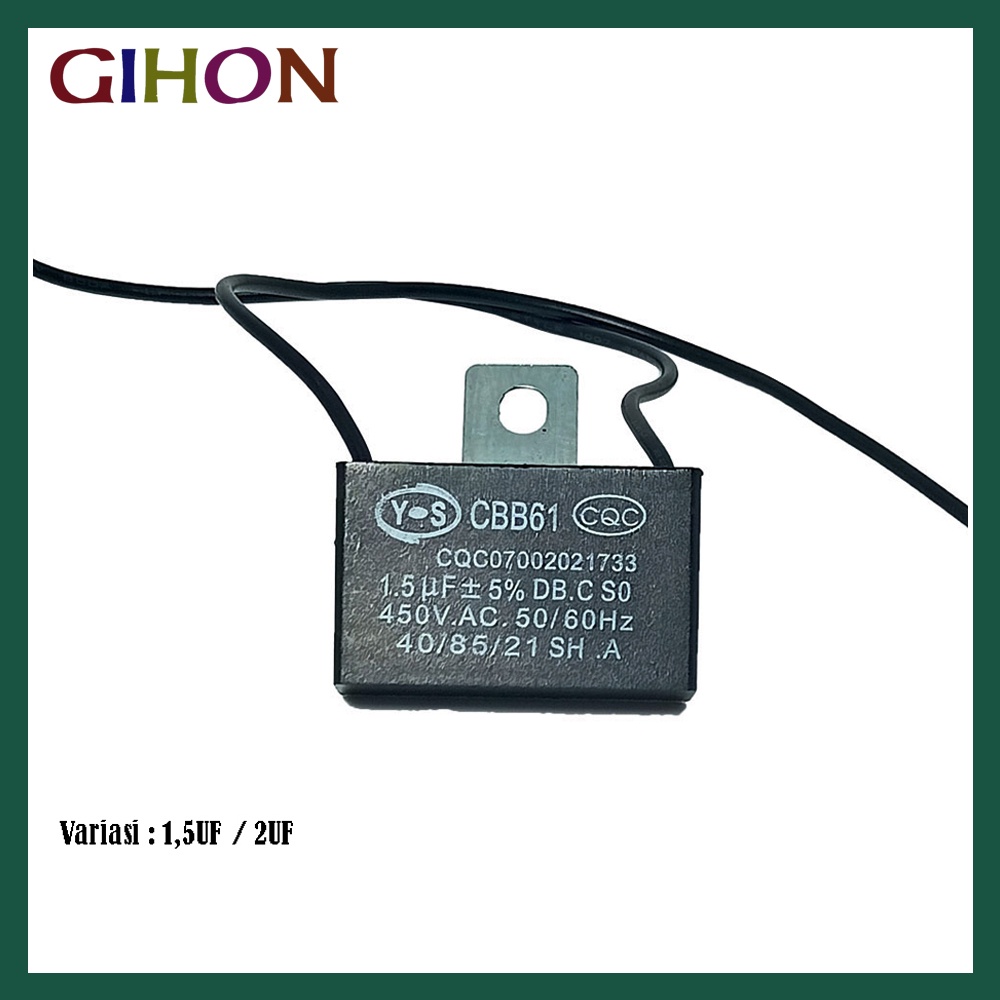KAPASITOR KIPAS ANGIN 1,5 UF 450 VAC 2,5 UF 450 VAC DLL