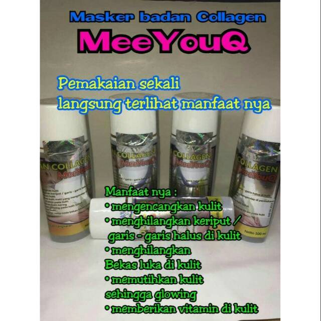 MeeYouQ Masker Badan Collagen / MeeYouQ MBC / MBC MeeYouQ / peeling tca