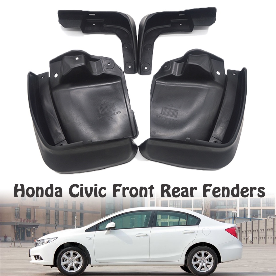 1 Set Mud Flap Pelindung Splash 4 Pintu Mobil Honda Civic 2012 2013 2014 2015 Fender