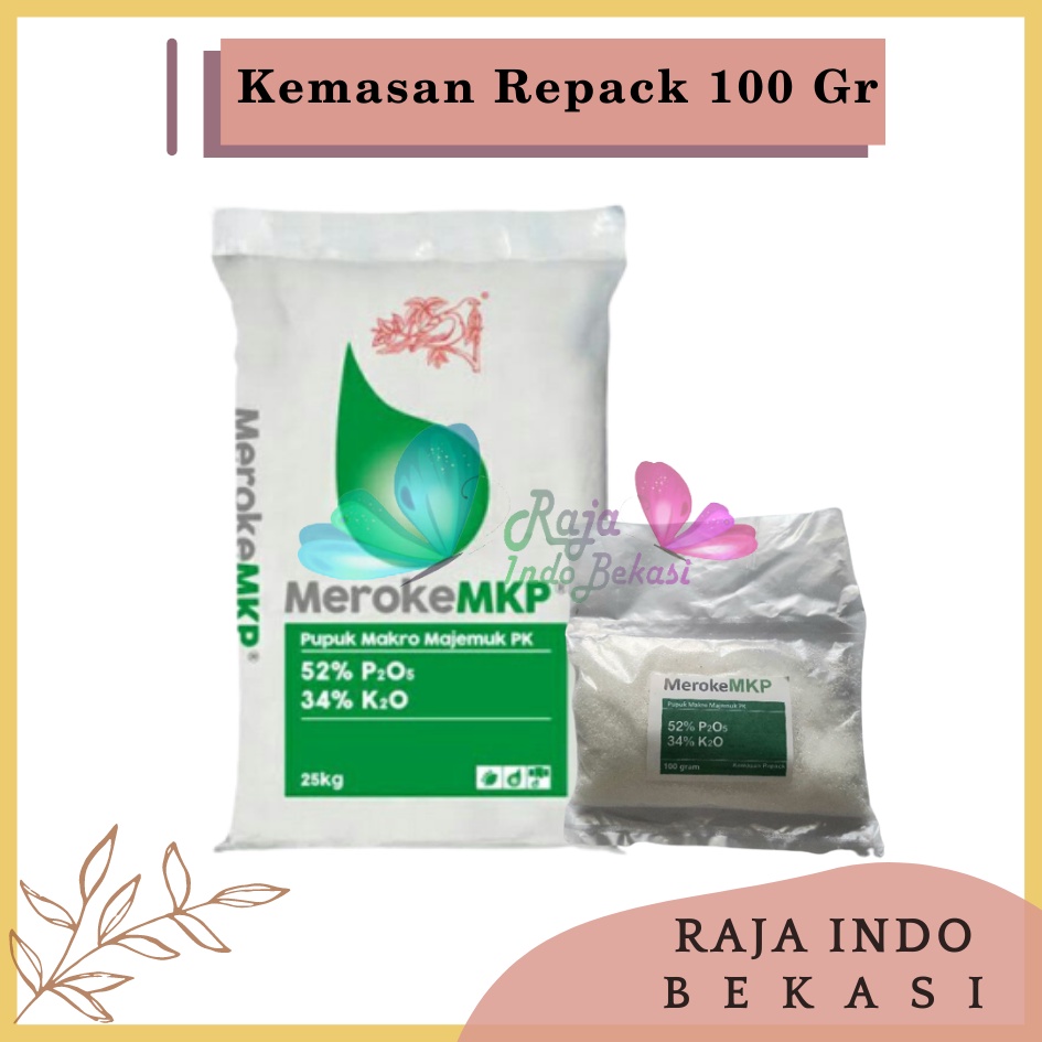 Pupuk Meroke Mkp Repack 100 Gram / Mono Kalium Phosphate Booster Pembungaan Dan Pembuahan Repacking