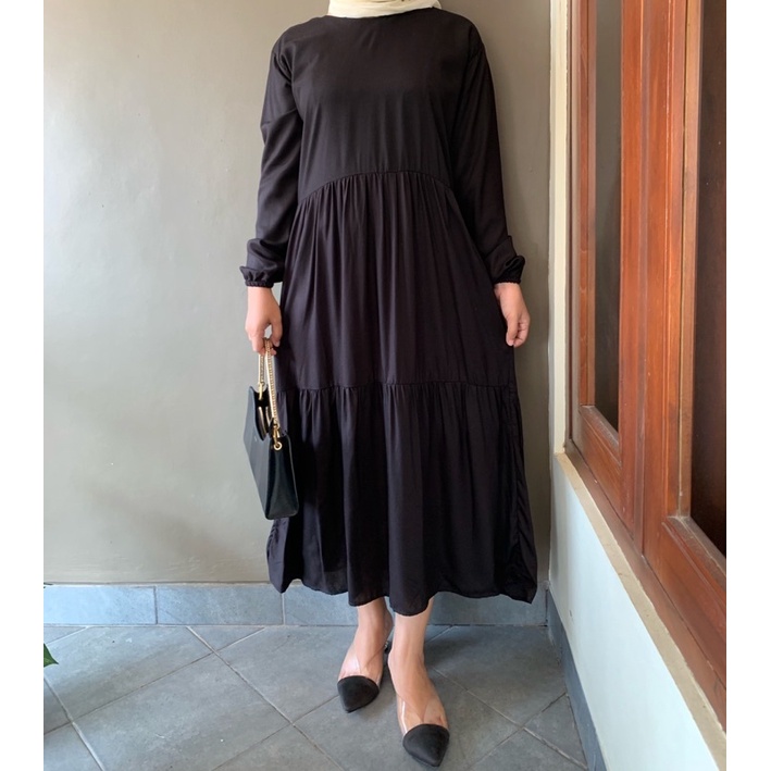 SABRINA MIDI DRESS RAYON REMPEL // DRESS RAYON NON BUSUI