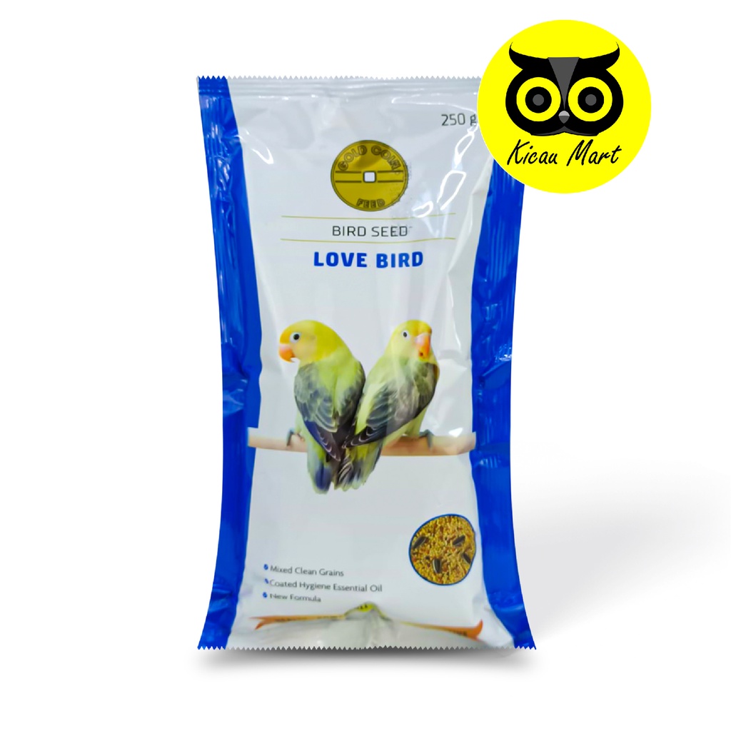 PAKAN MAKANAN HARIAN BURUNG LOVEBIRD BIJI MILET MILLET GOLD COIN KEMASAN PLASTIK 250 GRAM PKGCLB