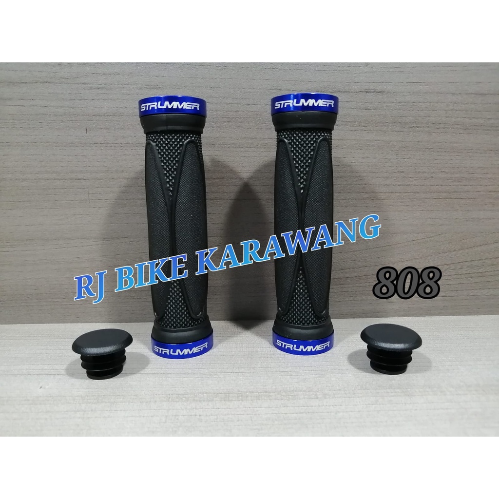 Hand Grip Sepeda Handgrip Strummer 808 Motif Oval