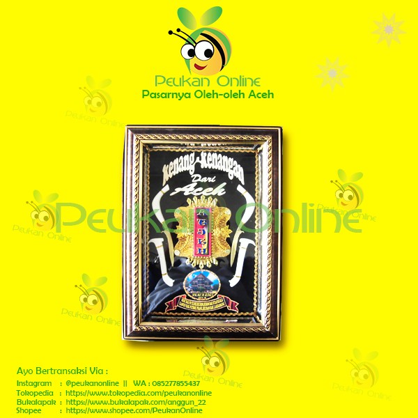 Figura Rencong Aceh / Rencong Aceh + Bingkai / Sauvenir Rencong Aceh