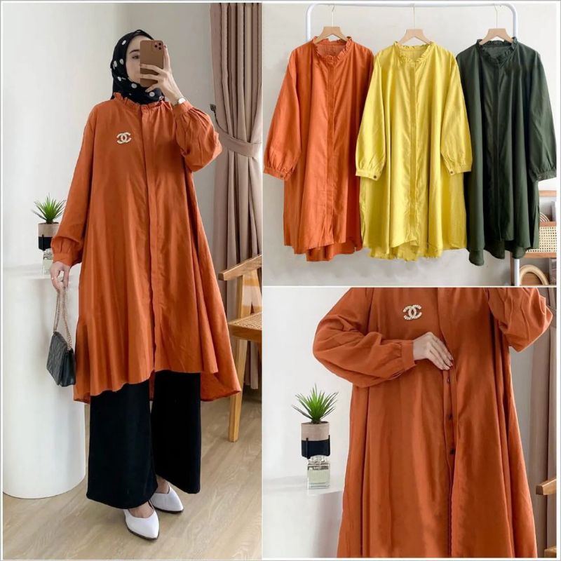 R.A- Alya Tunik Atasan Baju Long Tunik Matt Shakila Premium Fashion Wanita Terlaris