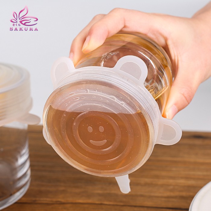 Plastik wrapping penutup makanan 6pcs Penutup Mangkuk Wadah Makanan -SOSOYO