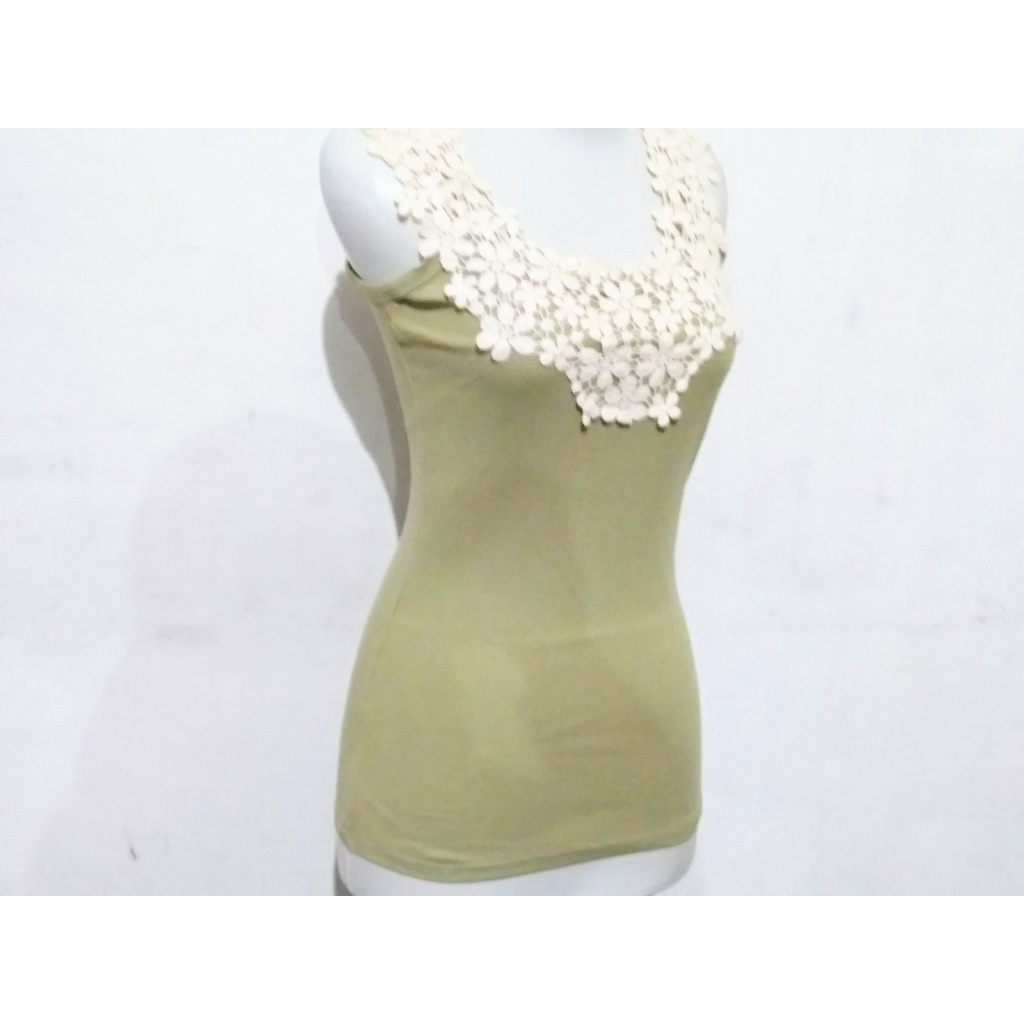 Baju RENDA TANKTOP Pakaian Wanita Korean Fashion