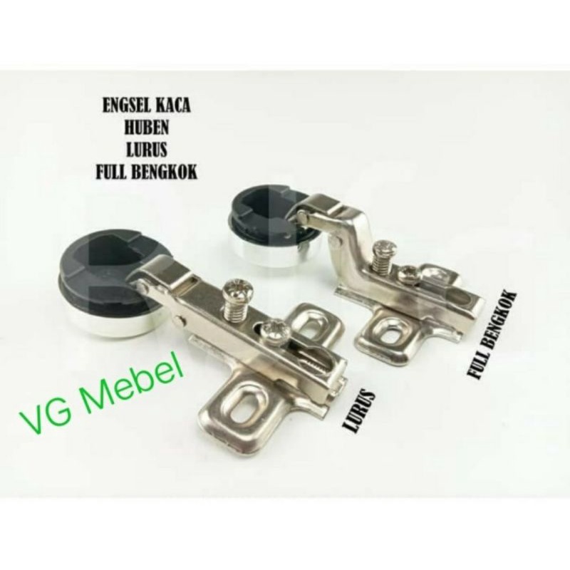 Engsel sendok kaca - Engsel lemari kaca Merk HUBEN Type LURUS