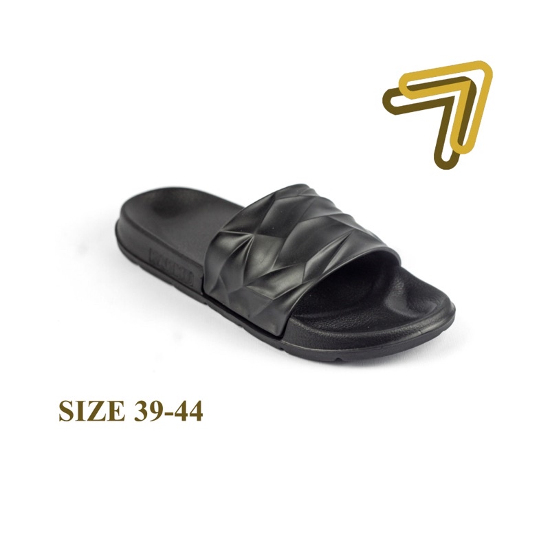 KAKIKU Sandal Mars Black - Sandal Pria Sandal Karet Sandal Kekinian Sandal Kasual Sandal Artis Kuali