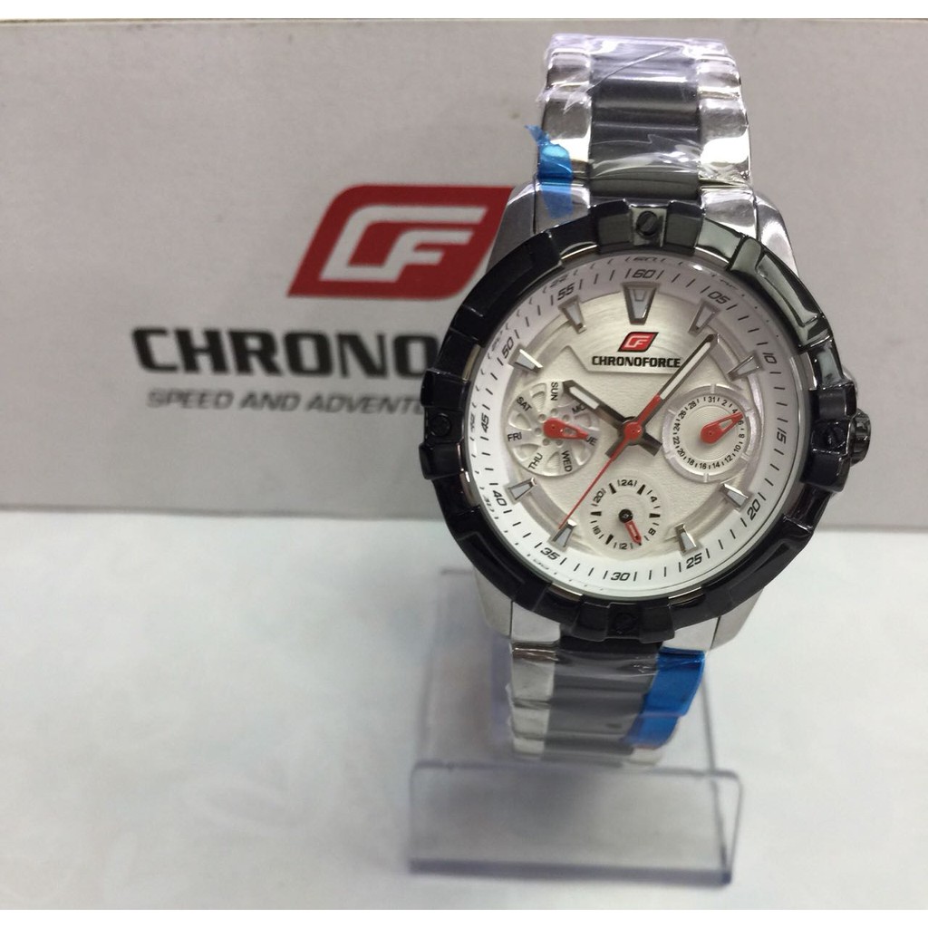 JAM TANGAN WANITA CHRONOFORCE 5266 SILVER KOMBINASI ORIGINAL