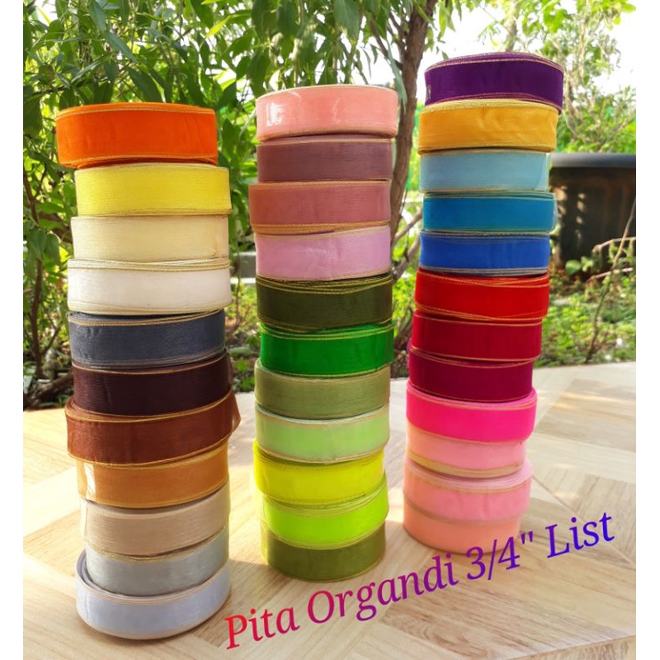 

Pita Organdi List Metalik 3/4" 18mm 20yards