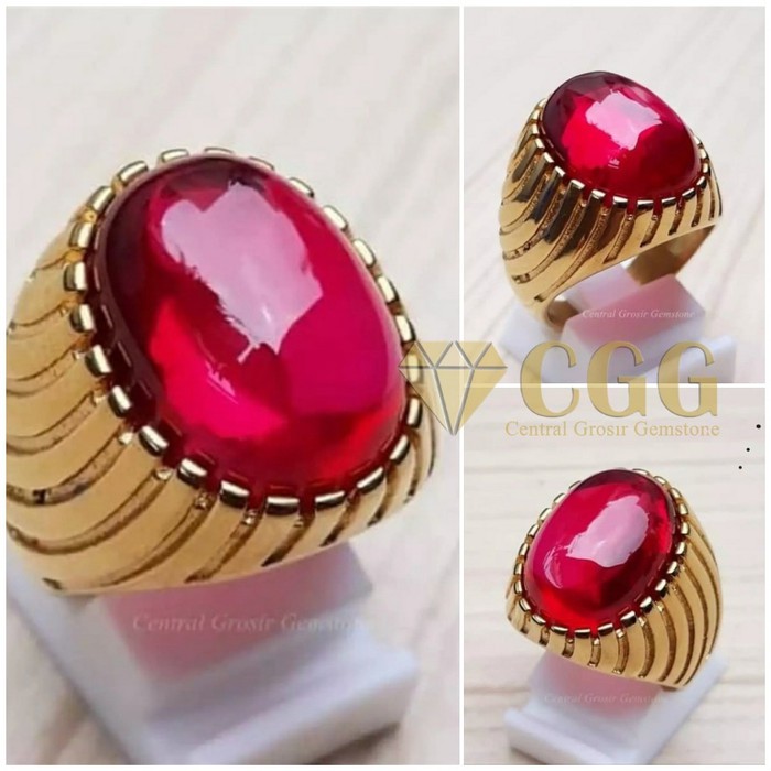 Cincin batu merah siem bangkok 9 mohs
