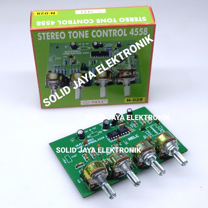 KIT TONE CONTROL STEREO JRC4558 JRC 4558 TONE KONTROL MUSIK AMPLIFIER AUDIO 4 POTENSIO NELC 028