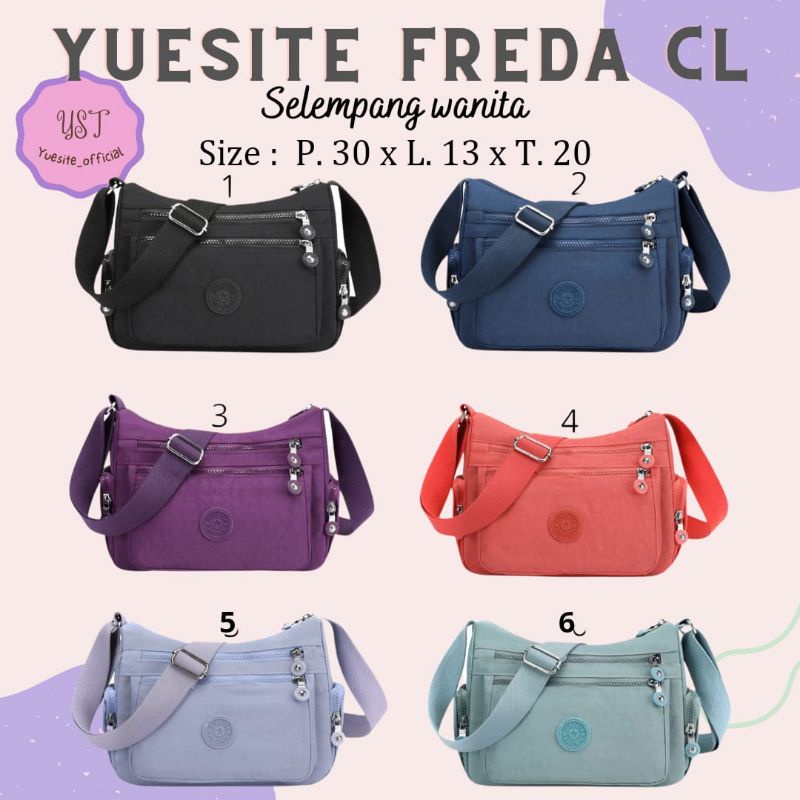 Tas selempang wanita sling bag waterproof yuesite freda