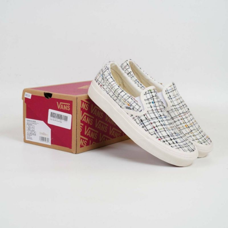 Vans Slip ON Classic Woven Plaid “ White