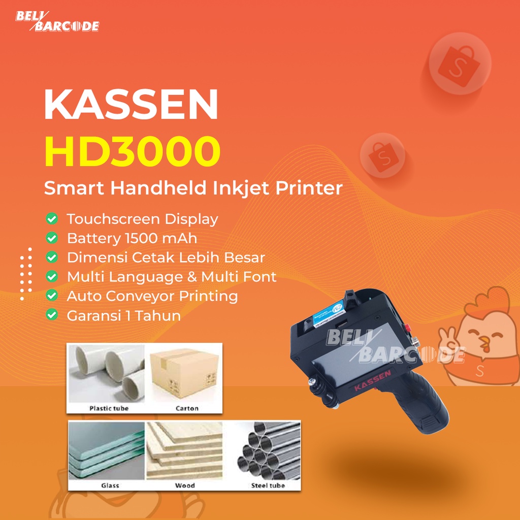 Printer Inkjet Kassen HD-3000 Cetak Label Produk Expired Date