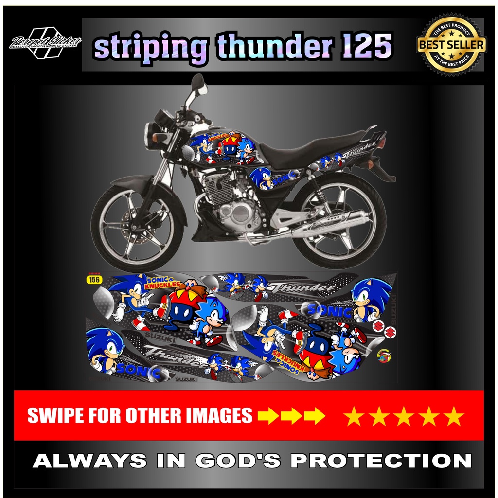 STRIPING thunder/ suzuki / STOCK suzuki thunder / STIKER thunder 125 / STICKER thunder