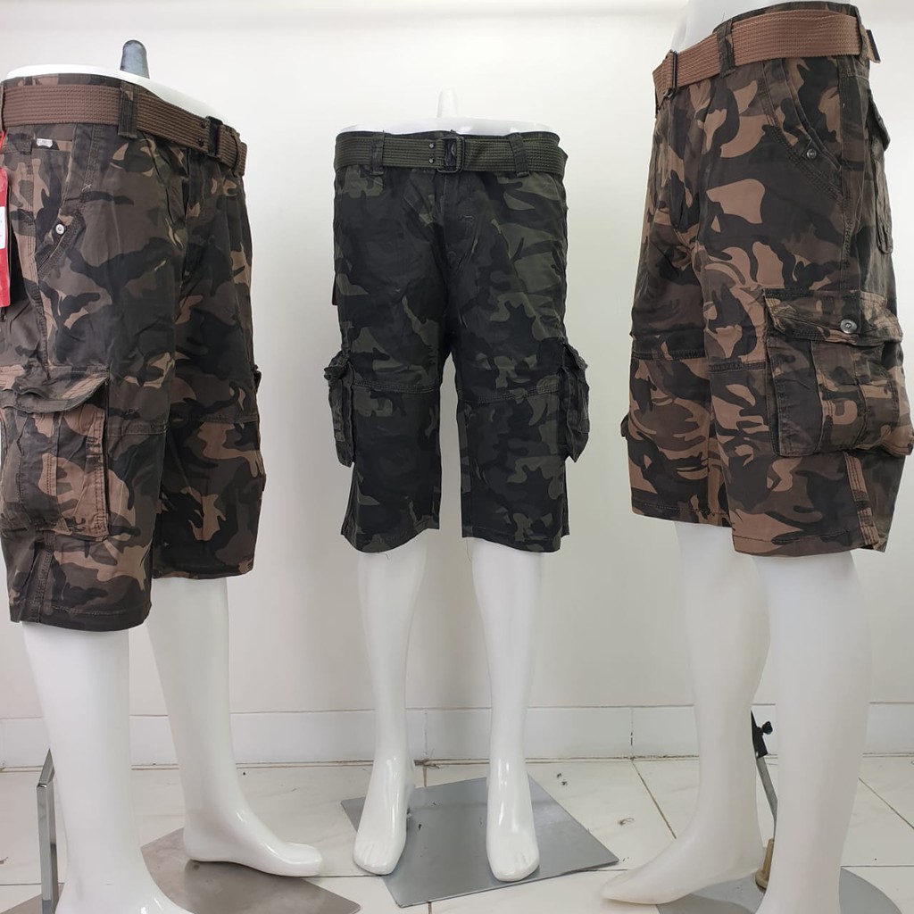 BA WANG CHENG Celana Loreng Pendek Celana Import Army Celana Cargo