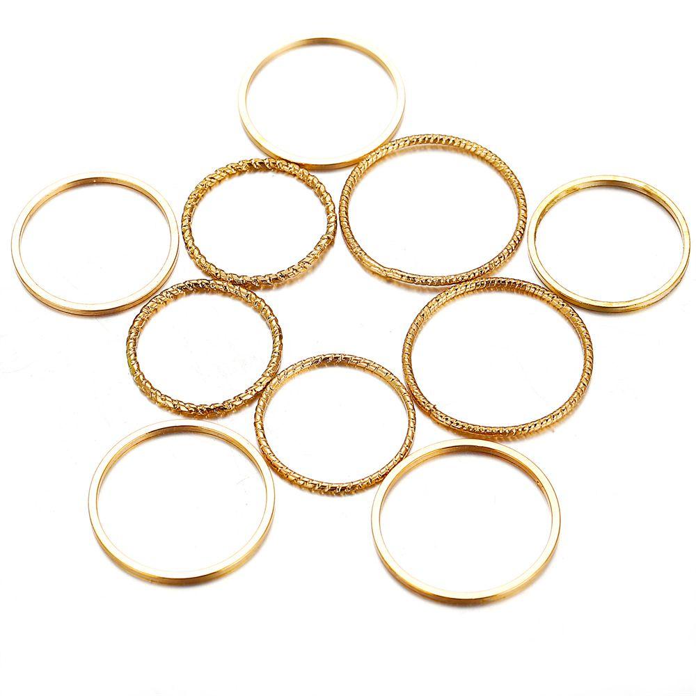 Lily Gold Knuckle Rings Trendy Stackable Rings Set Cincin Simple Lapis Emas Untuk Wanita