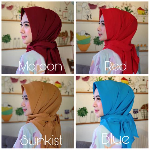 PROMO SEGITIGA INSTAN DIAMOND / SQUARE INSTAN / jilbab segitiga