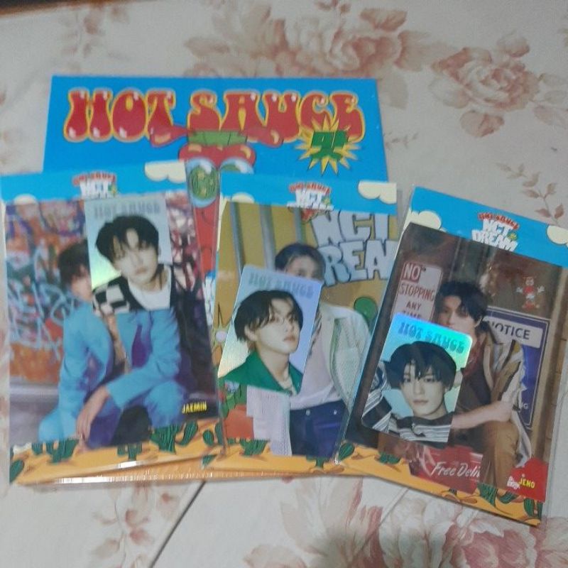 [restock] jaemin jeno renjun holo standee sealed hot sauce binder photocard pc