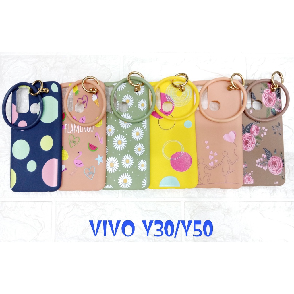 CASE RING MOTIF BUNGA VIVO V20/V20SE/Y11/Y15/Y17/Y12S/Y20/Y30/Y50/Y81