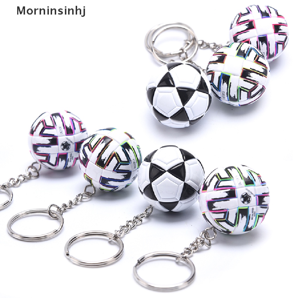 Mornin 3D Olahraga Sepak Bola Souvenir PU Leather Keyring Pria Penggemar Sepak Bola Gantungan Kunci Liontin id