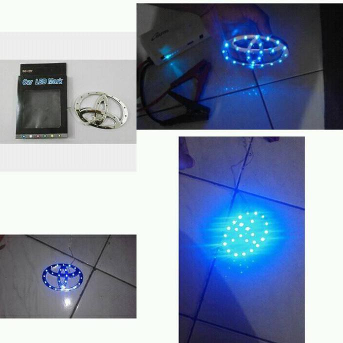emblem / hiasan / logo  Logo Mobil Led Blue Light
