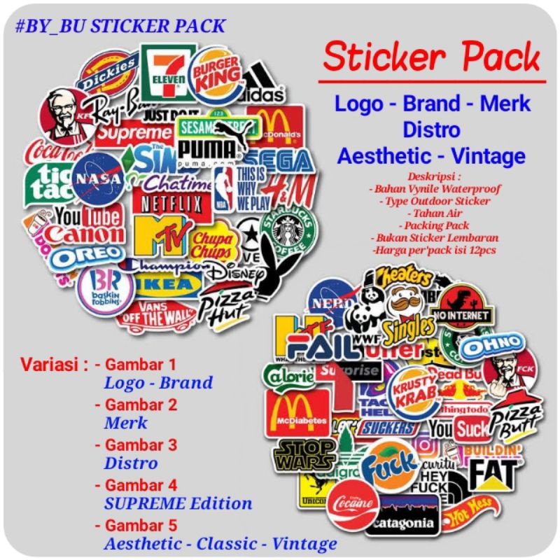 Stiker Distro/Stiker Brand/Sticker Logo
