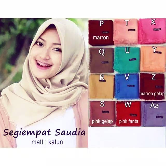 Segiempat rawis / segiempat saudia rawis / jilbab segi empat saudia exclusive