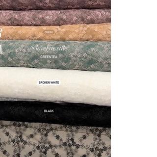 Tulle Bordir Sakura Kain Tile Motif Kain Kebaya Brokat
